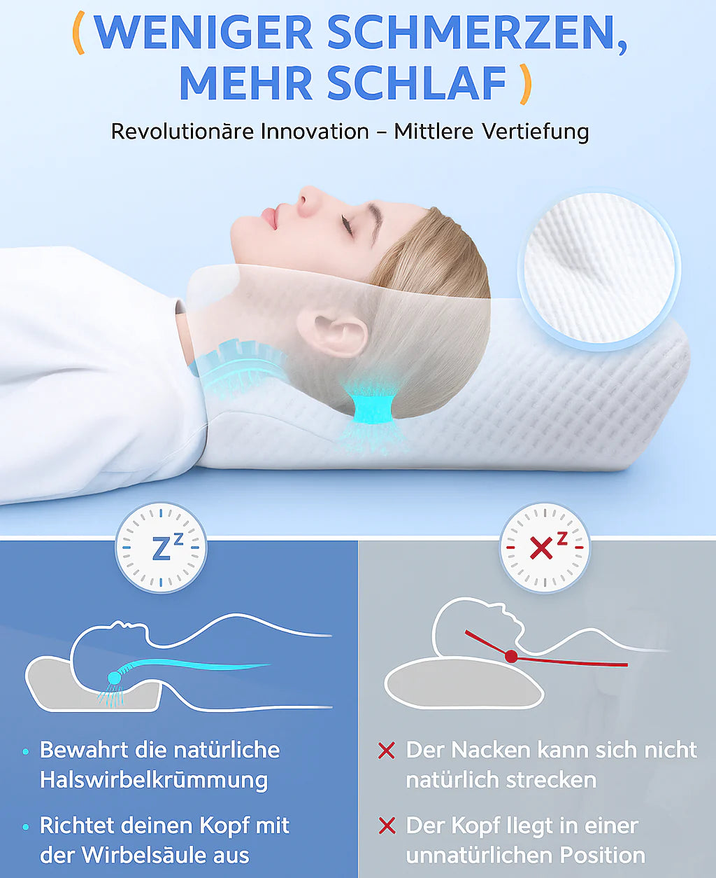 LumiPlush™ NackenKissen – Für entspannten Nacken & besseren Schlaf