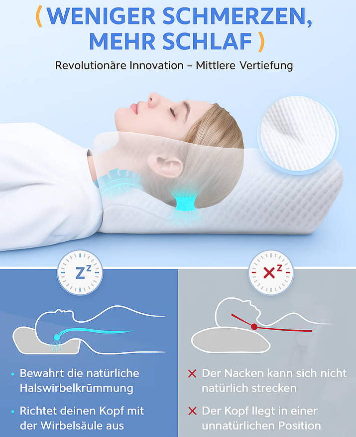 LumiPlush™ NackenKissen – Für entspannten Nacken & besseren Schlaf