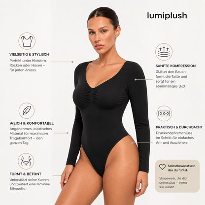Shapewear Bodysuit Longsleeve mit String