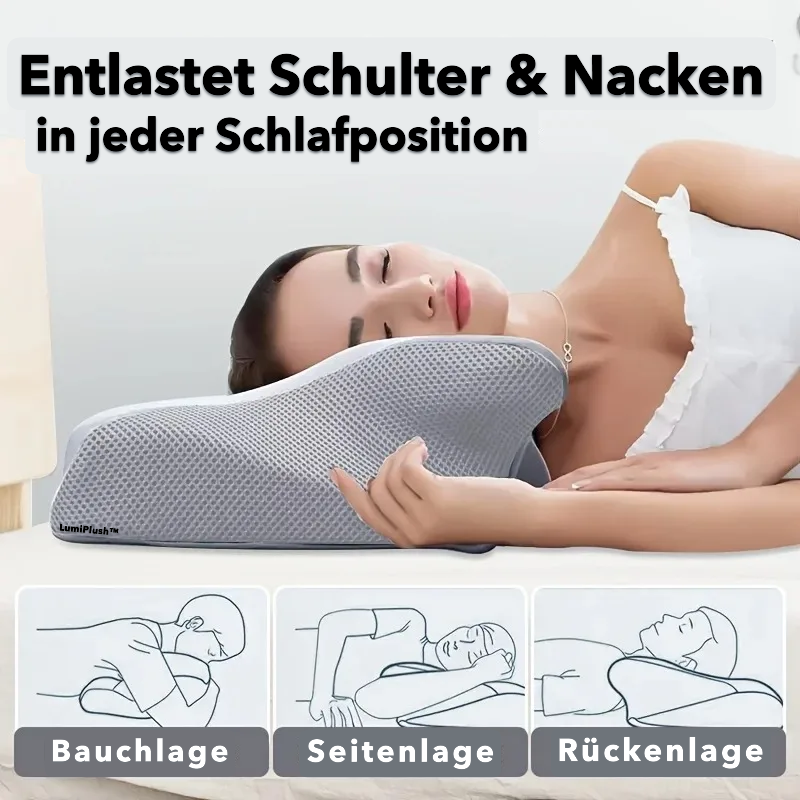LumiPlush™ NackenKissen – Für entspannten Nacken & besseren Schlaf