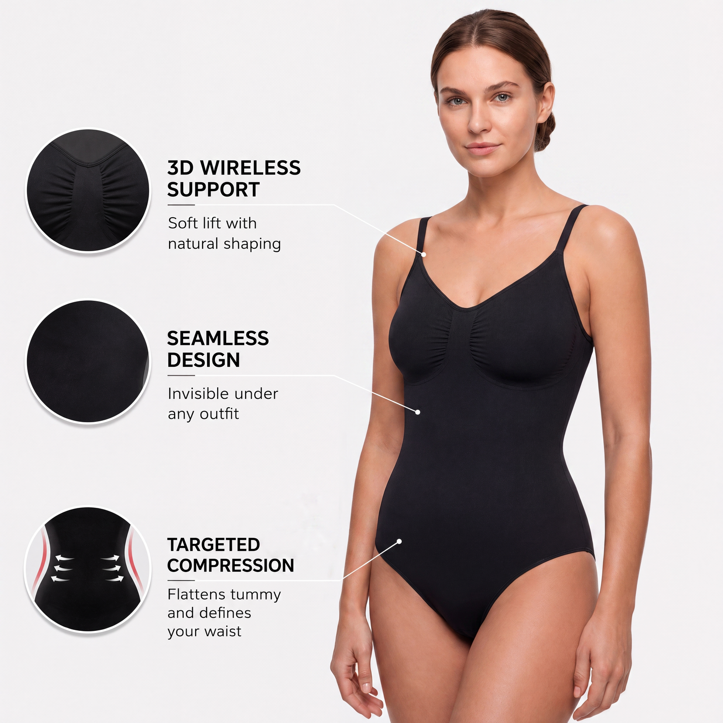 Figurformender Shapewear Bodysuit mit Slip