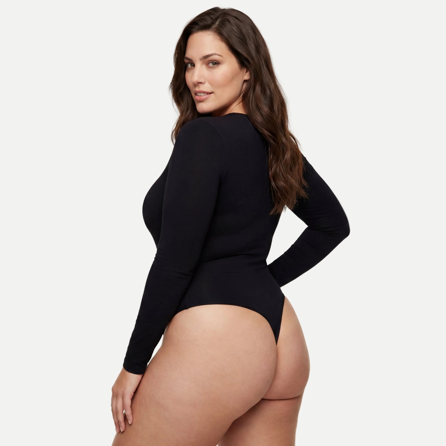 Figurformender Shapewear Bodysuit Longsleeve mit String