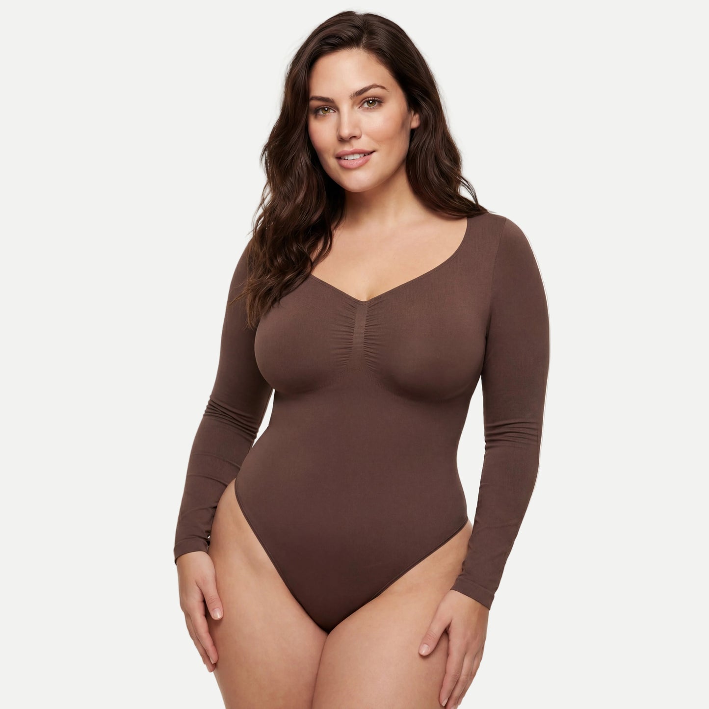Figurformender Shapewear Bodysuit Longsleeve mit String