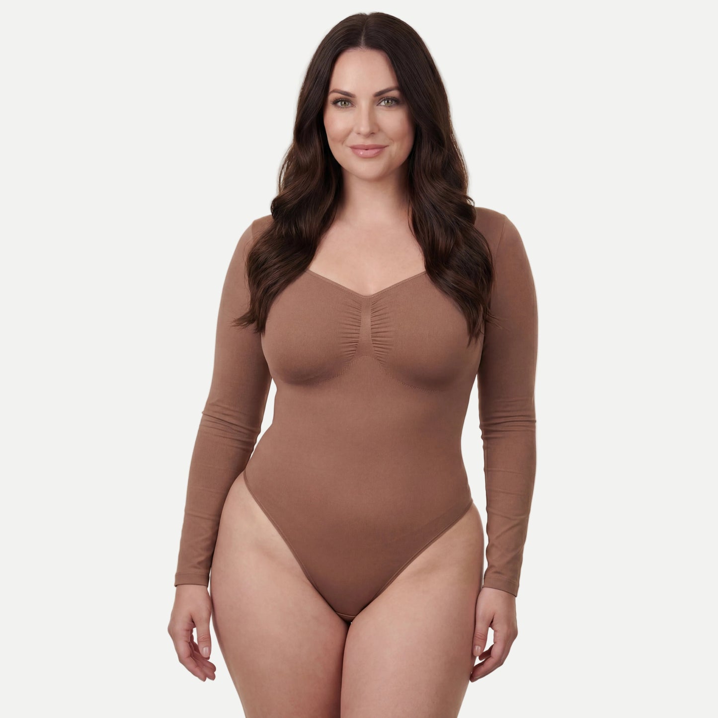 Figurformender Shapewear Bodysuit Longsleeve mit String