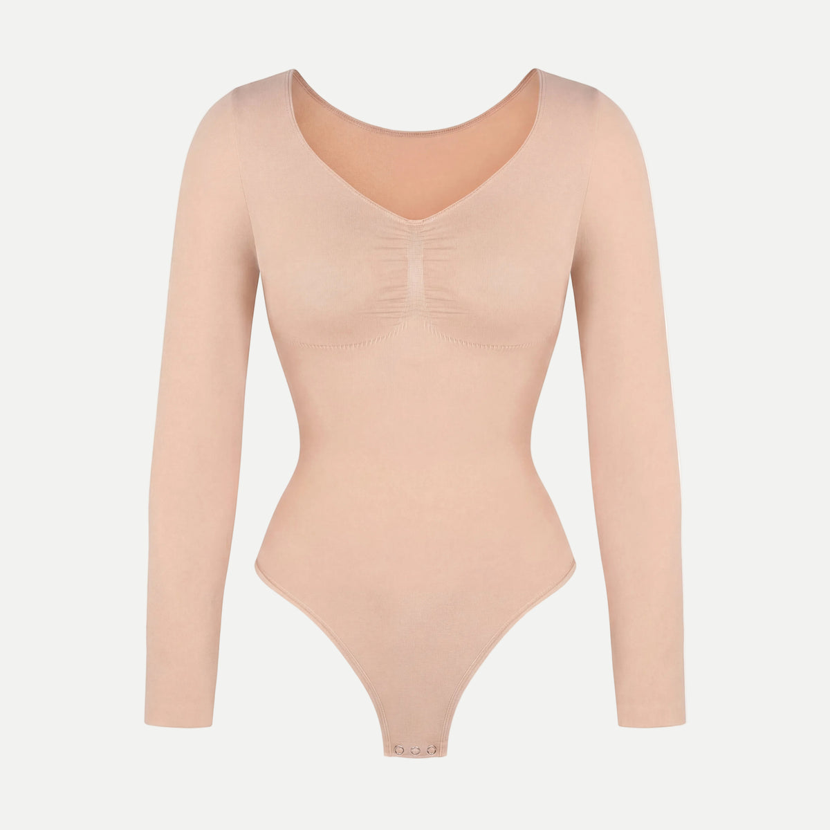 Figurformender Shapewear Bodysuit Longsleeve mit String
