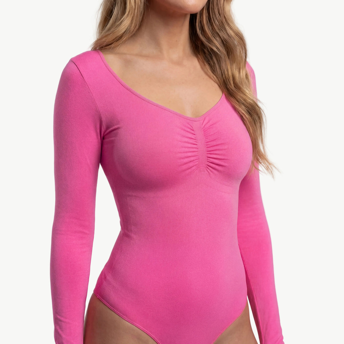 Figurformender Shapewear Bodysuit Longsleeve mit String