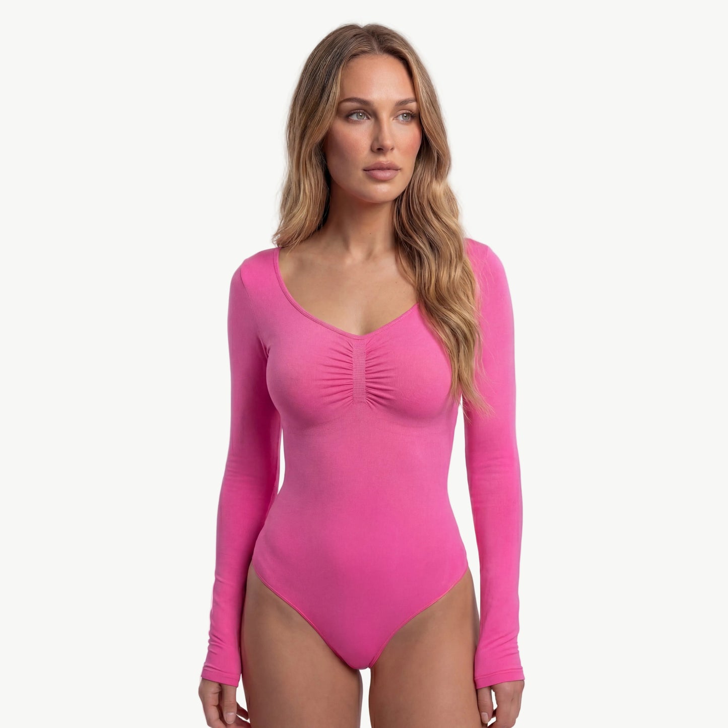Figurformender Shapewear Bodysuit Longsleeve mit String